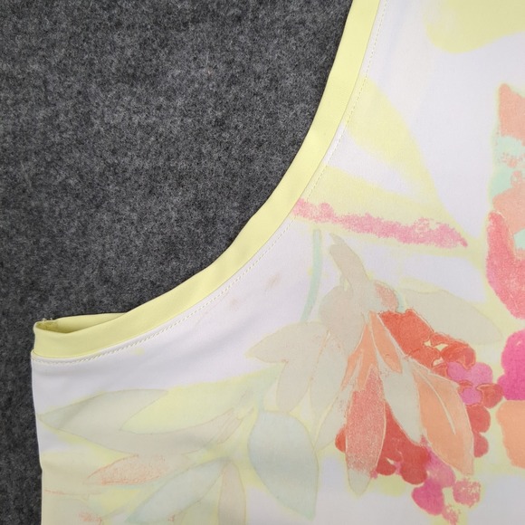 Columbia Sportswear Company Floral Tank Top XL TG Yellow Pink‎ Orange - Picture 5 of 10